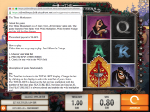 Quickspin Three Musketeers - Game Info Screenshot