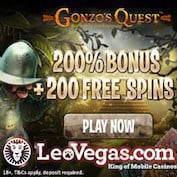 Leo Vegas - Gonzo Quest Small Banner Advert